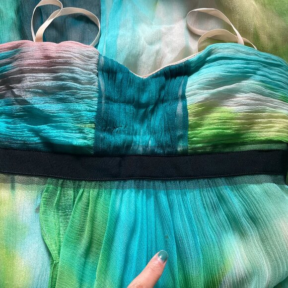 BCBG long blue and green formal dress - Picture 4 of 4